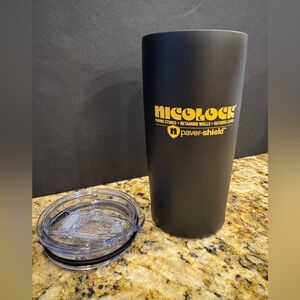 Nicolock Black 16 oz Tumbler with Lid : New Stainless Steel